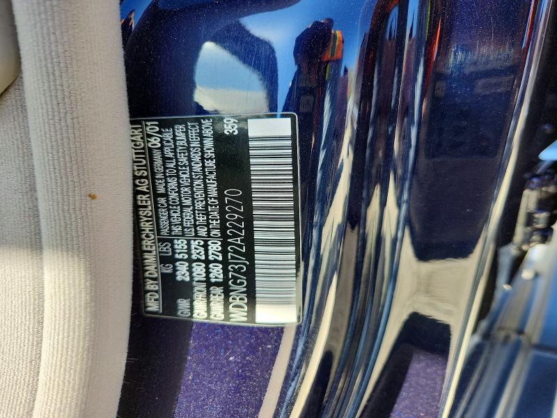Aukcja sprzedaży 2002 Mercedes-benz S, vin: WDBNG73J72A229270, numer aukcji: 48475196