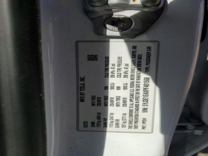 2023 Tesla Model 3 მანქანა იყიდება აუქციონზე, vin: 5YJ3E1EAXPF481568, აუქციონის ნომერი: 51029456