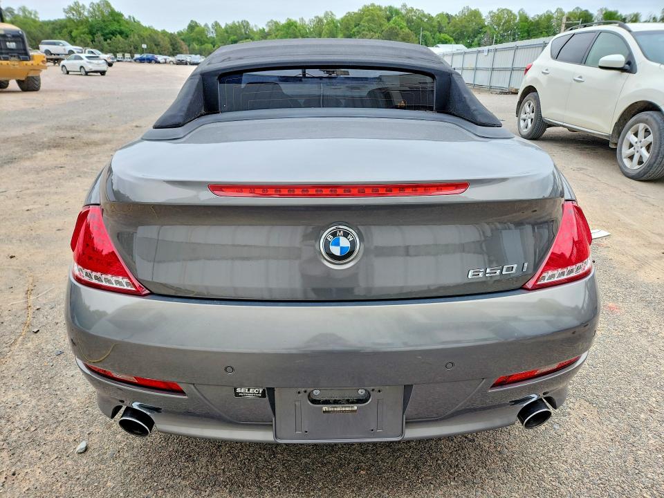 2008 Bmw 650 I მანქანა იყიდება აუქციონზე, vin: WBAEB535X8CX62943, აუქციონის ნომერი: 51064866