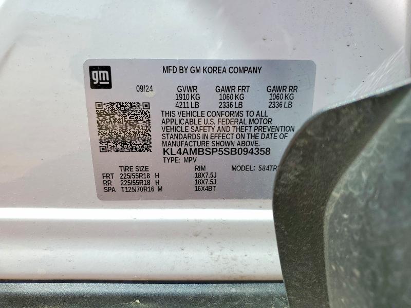 50165896 :رقم المزاد ، KL4AMBSP5SB094358 vin ، 2025 Buick Encore Gx مزاد بيع