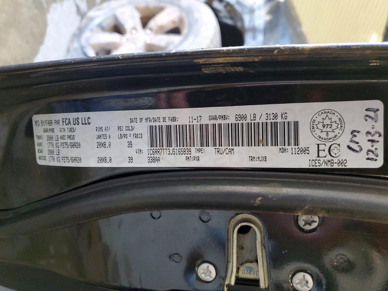 49611446 :رقم المزاد ، 1C6RR7TT3JS165839 vin ، 2018 Ram 1500 مزاد بيع