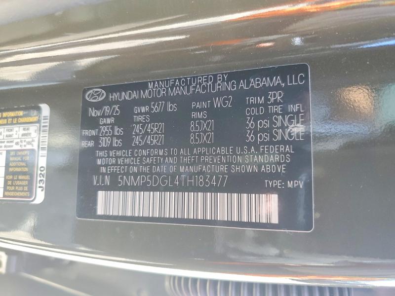 Продаж на аукціоні авто 2026 Hyundai Santa Fe, vin: 5NMP5DGL4TH183477, номер лоту: 49777636
