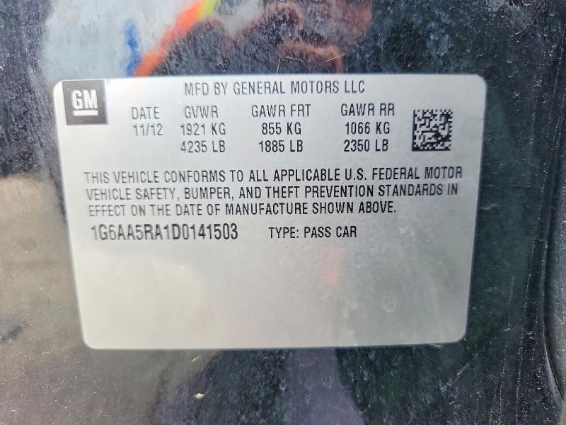 48323916 :رقم المزاد ، 1G6AA5RA1D0141503 vin ، 2013 Cadillac Ats مزاد بيع