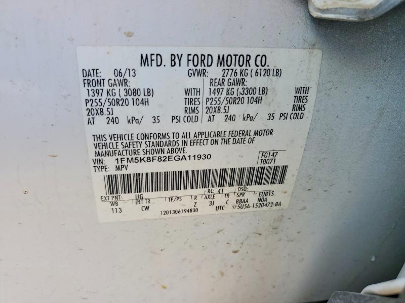 Продаж на аукціоні авто 2014 Ford Explorer, vin: 1FM5K8F82EGA11930, номер лоту: 51853266