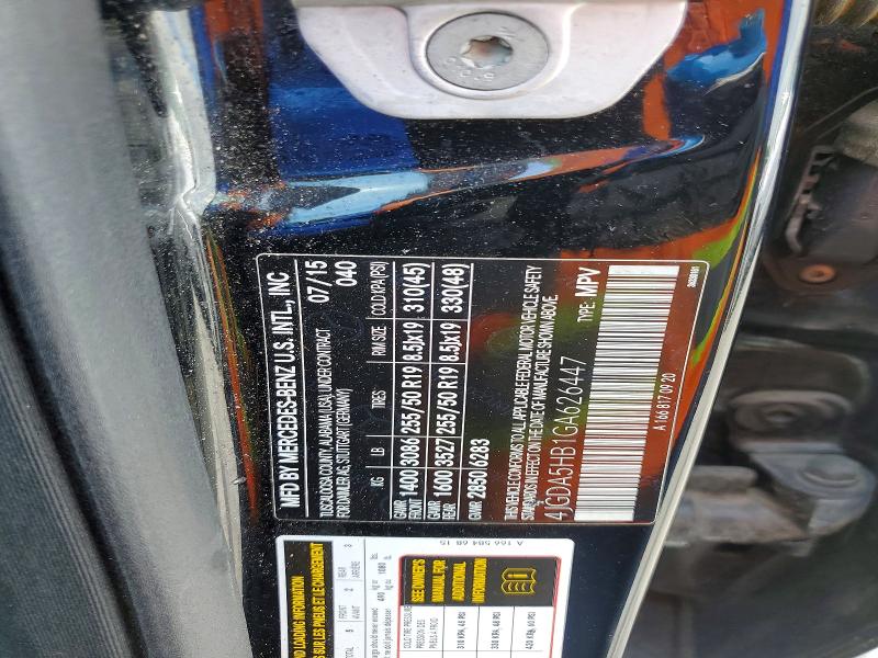 51850906 :رقم المزاد ، 4JGDA5HB1GA626447 vin ، 2016 Mercedes-benz Gle مزاد بيع