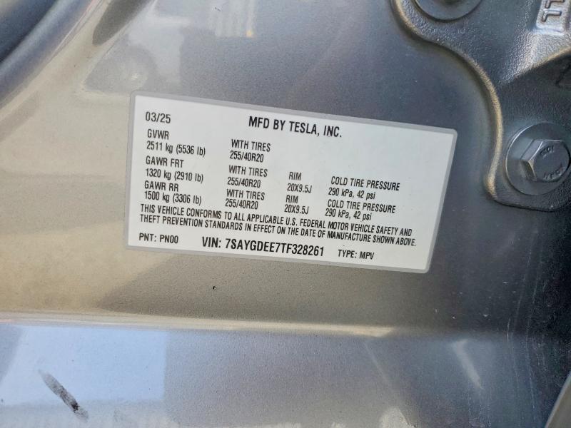 Aukcja sprzedaży 2026 Tesla Model Y, vin: 7SAYGDEE7TF328261, numer aukcji: 48715146
