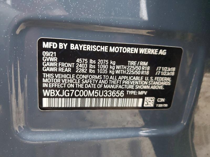 Aukcja sprzedaży 2021 Bmw X1, vin: WBXJG7C00M5U33656, numer aukcji: 51673306