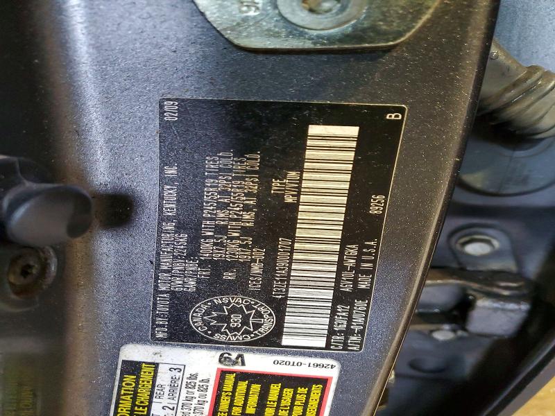 2009 Toyota Venza მანქანა იყიდება აუქციონზე, vin: 4T3ZE11A39U001707, აუქციონის ნომერი: 48317646
