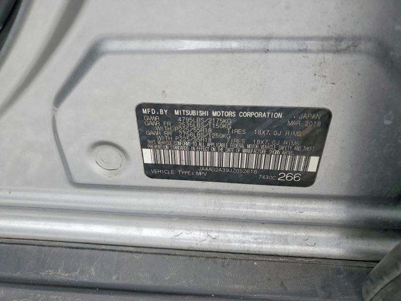 Продаж на аукціоні авто 2018 Mitsubishi Outlander, vin: JA4AD2A39JZ052618, номер лоту: 48877206