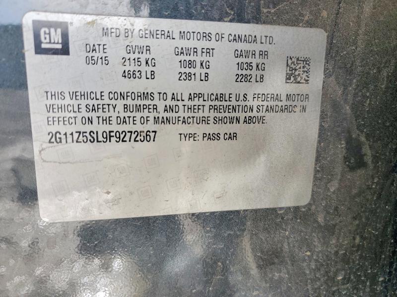 Продажа на аукционе авто 2015 Chevrolet Impala, vin: 2G11Z5SL9F9272567, номер лота: 46782166