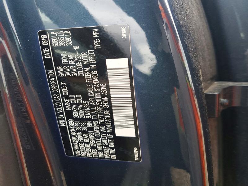 48451476 :رقم المزاد ، YV4A22PLXK1442899 vin ، 2019 Volvo Xc90 مزاد بيع