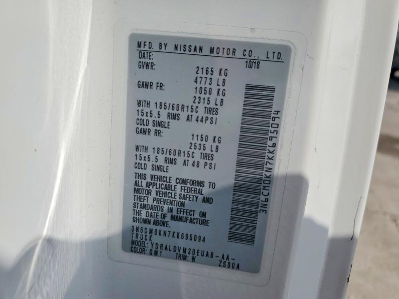 51518446 :رقم المزاد ، 3N6CM0KN7KK695094 vin ، 2019 Nissan Nv200 مزاد بيع