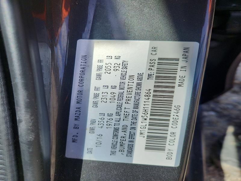 48740516 :رقم المزاد ، JM1GL1W56H1114864 vin ، 2017 Mazda 6 مزاد بيع