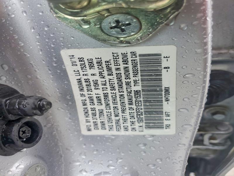 48419676 :رقم المزاد ، 19XFB2F51EE015396 vin ، 2014 Honda Civic مزاد بيع