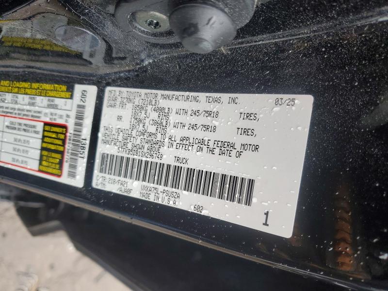 Aukcja sprzedaży 2025 Toyota Tundra, vin: 5TFKB5DB1SX296748, numer aukcji: 49568026