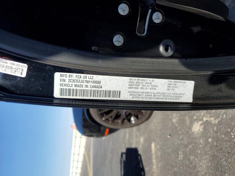 Продажа на аукционе авто 2022 Dodge Challenger, vin: 2C3CDZJG7NH109368, номер лота: 51643806