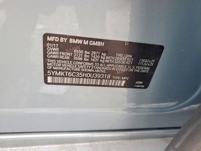 Продаж на аукціоні авто 2017 Bmw X5, vin: 5YMKT6C35H0U39318, номер лоту: 52007296