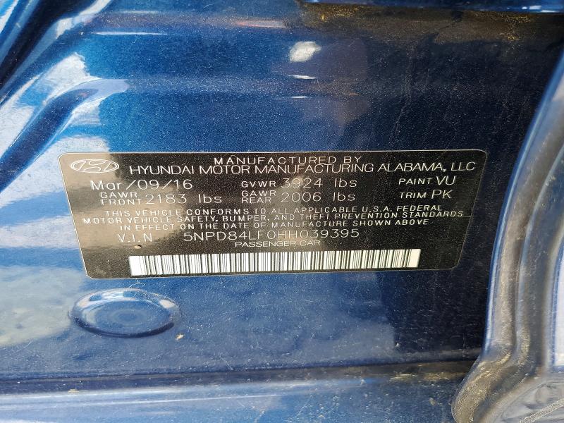 Aukcja sprzedaży 2017 Hyundai Elantra, vin: 5NPD84LF0HH039395, numer aukcji: 48798376