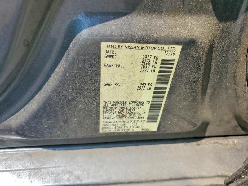 51379286 :رقم المزاد ، 1N4AL3AP4HC175747 vin ، 2017 Nissan Altima مزاد بيع