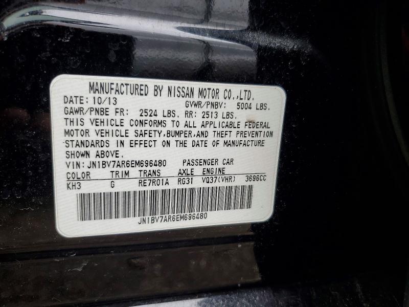 Aukcja sprzedaży 2014 Infiniti Q50, vin: JN1BV7AR6EM696480, numer aukcji: 51293936
