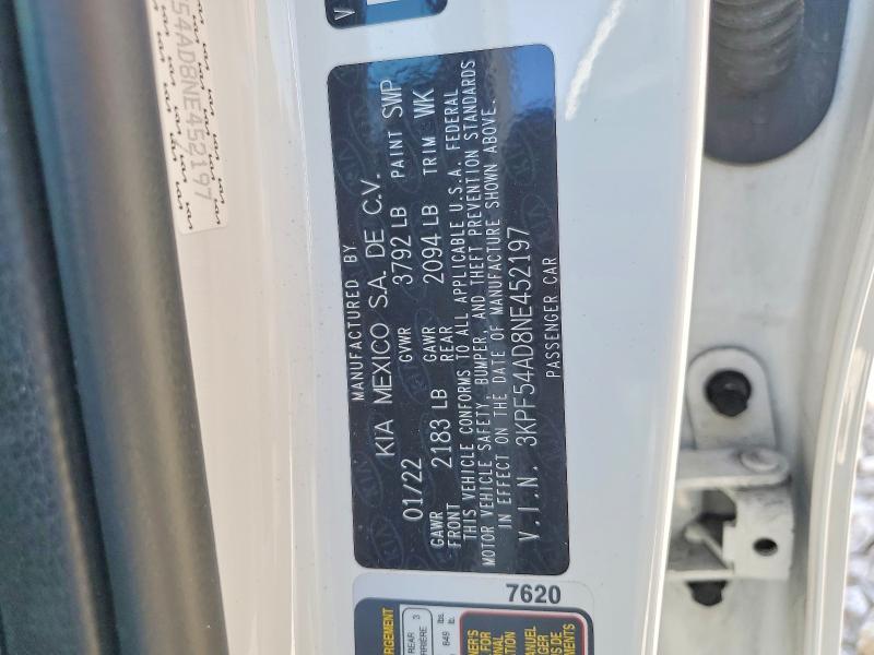 Продажа на аукционе авто 2022 Kia Forte, vin: 3KPF54AD8NE452197, номер лота: 51641056