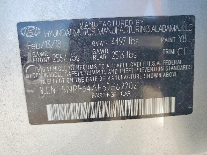 Продажа на аукционе авто 2018 Hyundai Sonata, vin: 5NPE34AF8JH692021, номер лота: 47974516