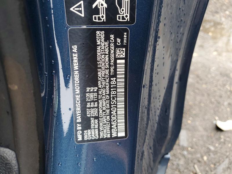 48464956 :رقم المزاد ، WBA63DA01SCT81184 vin ، 2025 Bmw 430xi مزاد بيع