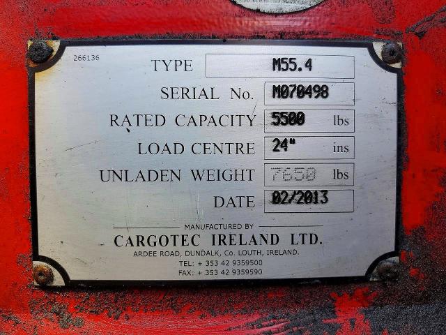 50032546 :رقم المزاد ، M070498 vin ، 2013 Cargotec Forklift مزاد بيع
