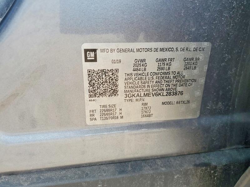 Aukcja sprzedaży 2019 Gmc Terrain, vin: 3GKALMEV6KL283876, numer aukcji: 50284566