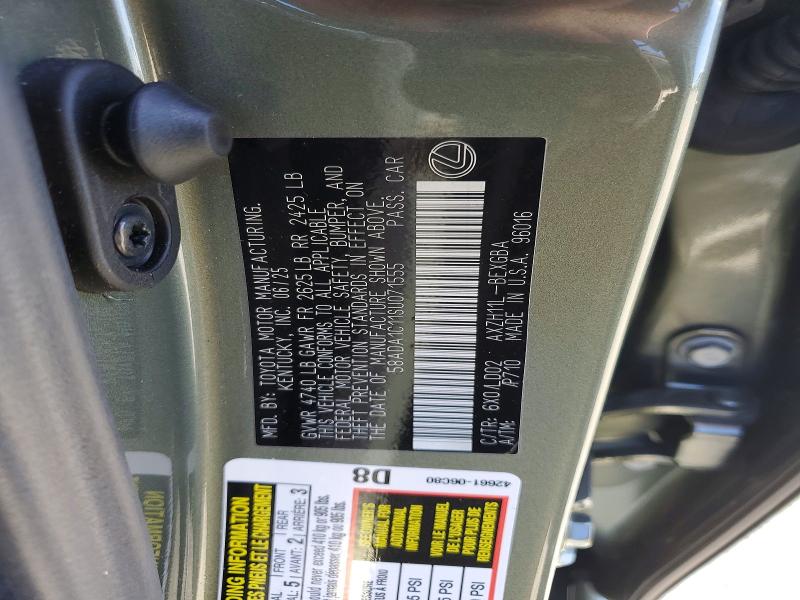 Aukcja sprzedaży 2025 Lexus Es 300h, vin: 58ADA1C11SU071555, numer aukcji: 48652046