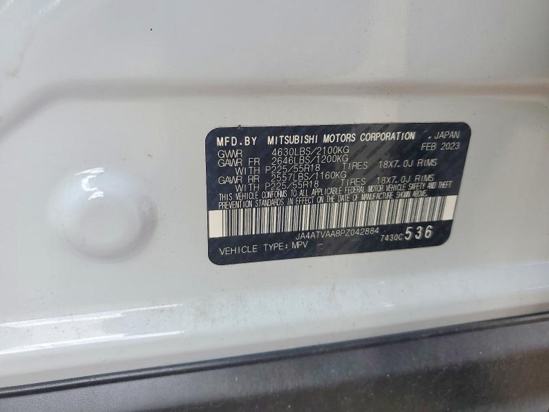 2023 Mitsubishi Eclipse Cross მანქანა იყიდება აუქციონზე, vin: JA4ATVAA8PZ042884, აუქციონის ნომერი: 50895146