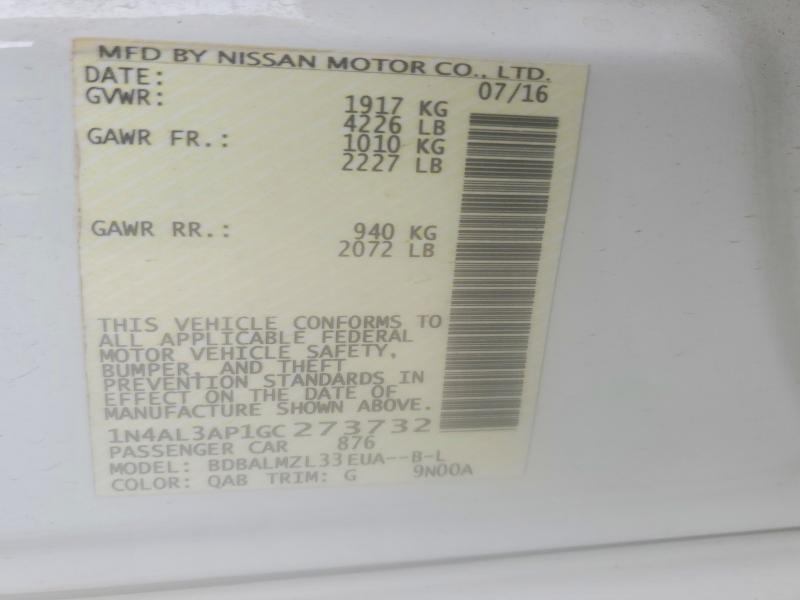Aukcja sprzedaży 2016 Nissan Altima, vin: 1N4AL3AP1GC273732, numer aukcji: 51569746