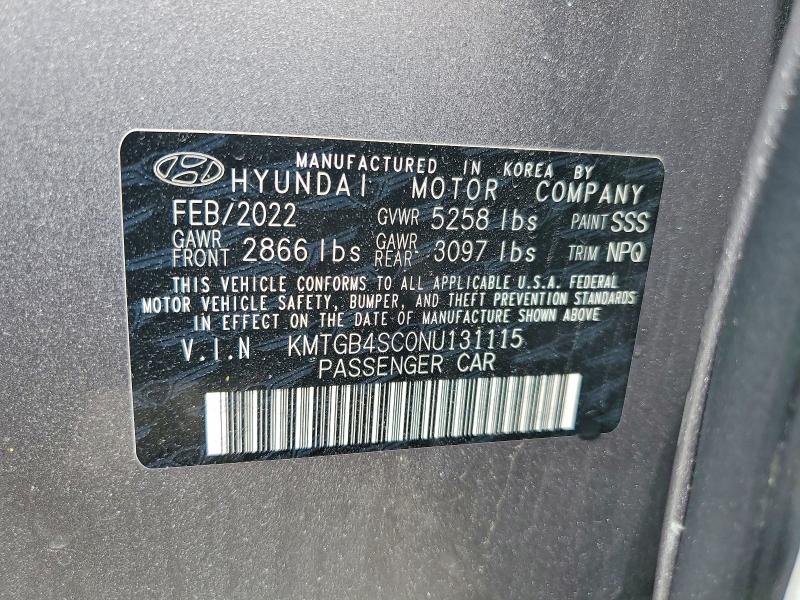 Продаж на аукціоні авто 2022 Genesis G80, vin: KMTGB4SC0NU131115, номер лоту: 49110936
