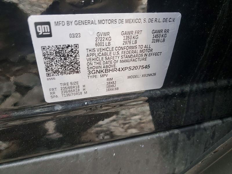 Aukcja sprzedaży 2023 Chevrolet Blazer, vin: 3GNKBHR4XPS207545, numer aukcji: 51982916
