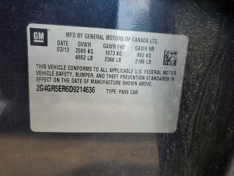 Продаж на аукціоні авто 2013 Buick Regal, vin: 2G4GR5ER6D9214636, номер лоту: 51504296