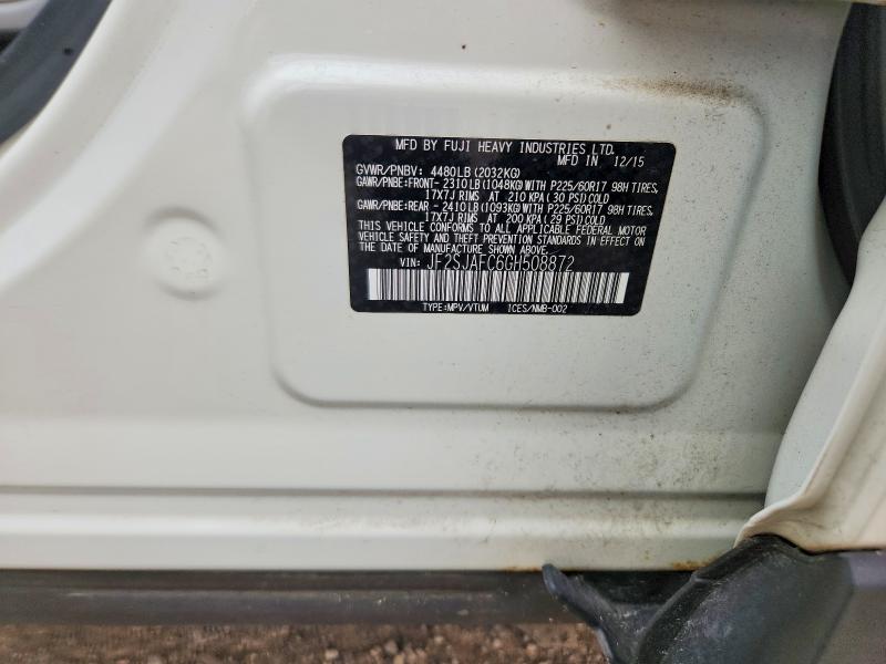 Aukcja sprzedaży 2016 Subaru Forester, vin: JF2SJAFC6GH508872, numer aukcji: 50971006