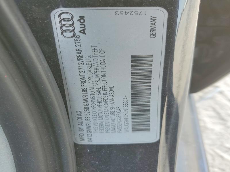 Продажа на аукционе авто 2012 Audi A6, vin: WAUGGAFC5CN166374, номер лота: 49455566