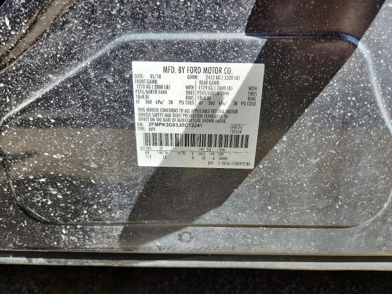 Aukcja sprzedaży 2018 Ford Edge, vin: 2FMPK3G93JBC12241, numer aukcji: 50961586