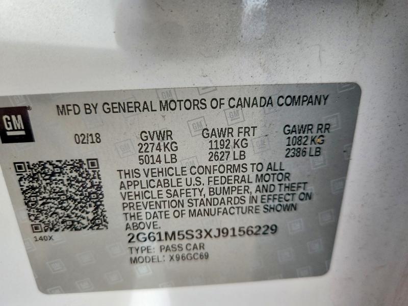 Aukcja sprzedaży 2018 Cadillac Xts, vin: 2G61M5S3XJ9156229, numer aukcji: 48304076