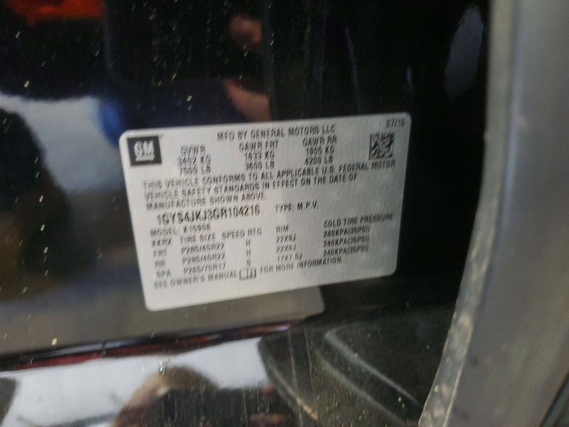 50922256 :رقم المزاد ، 1GYS4JKJ3GR104216 vin ، 2016 Cadillac Escalade مزاد بيع