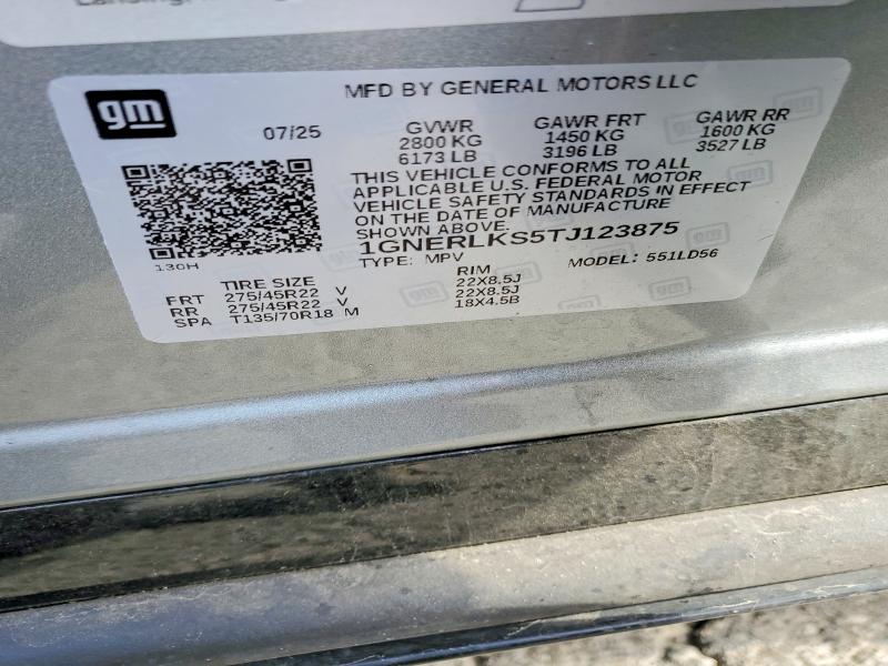 51375666 :رقم المزاد ، 1GNERLKS5TJ123875 vin ، 2026 Chevrolet Traverse مزاد بيع