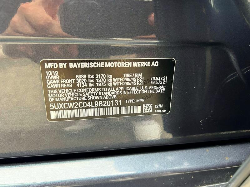 Продаж на аукціоні авто 2020 Bmw X7, vin: 5UXCW2C04L9B20131, номер лоту: 50693146