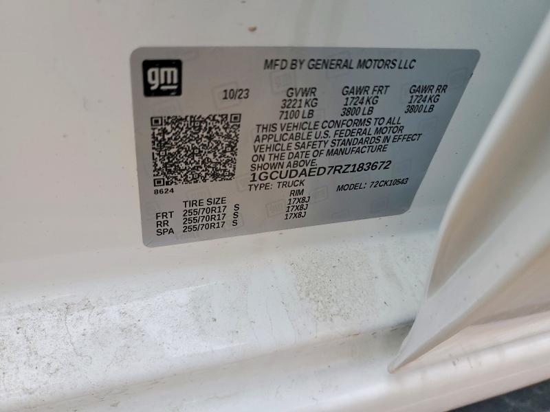 48859076 :رقم المزاد ، 1GCUDAED7RZ183672 vin ، 2024 Chevrolet Silverado مزاد بيع