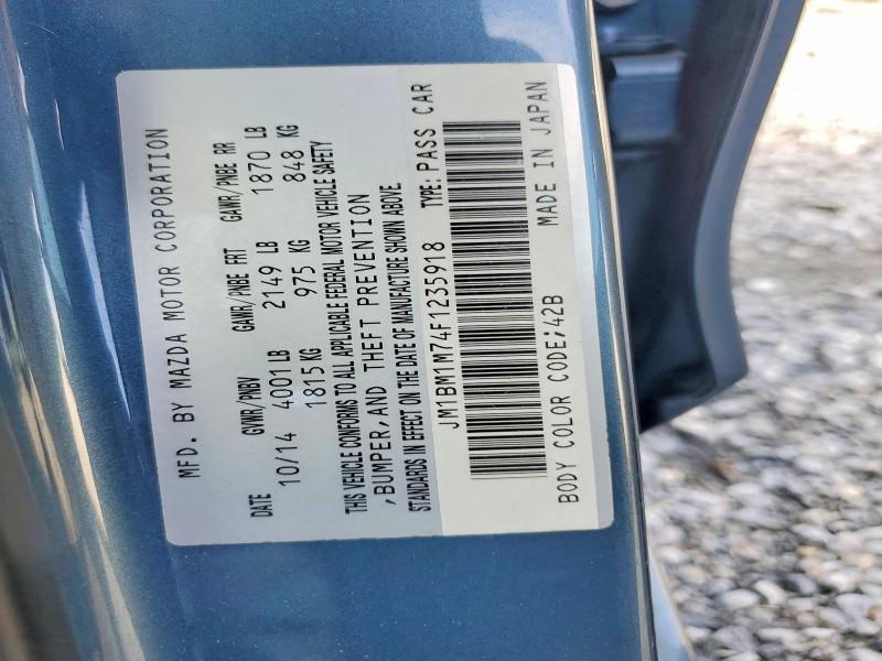 2015 Mazda 3 მანქანა იყიდება აუქციონზე, vin: JM1BM1M74F1235918, აუქციონის ნომერი: 49330706