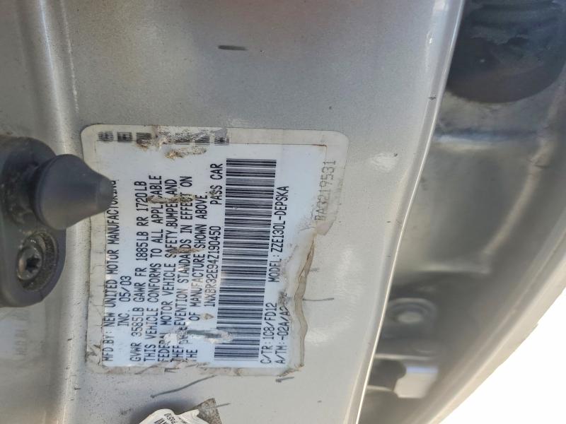 49428306 :رقم المزاد ، 1NXBR32E94Z190450 vin ، 2004 Toyota Corolla مزاد بيع