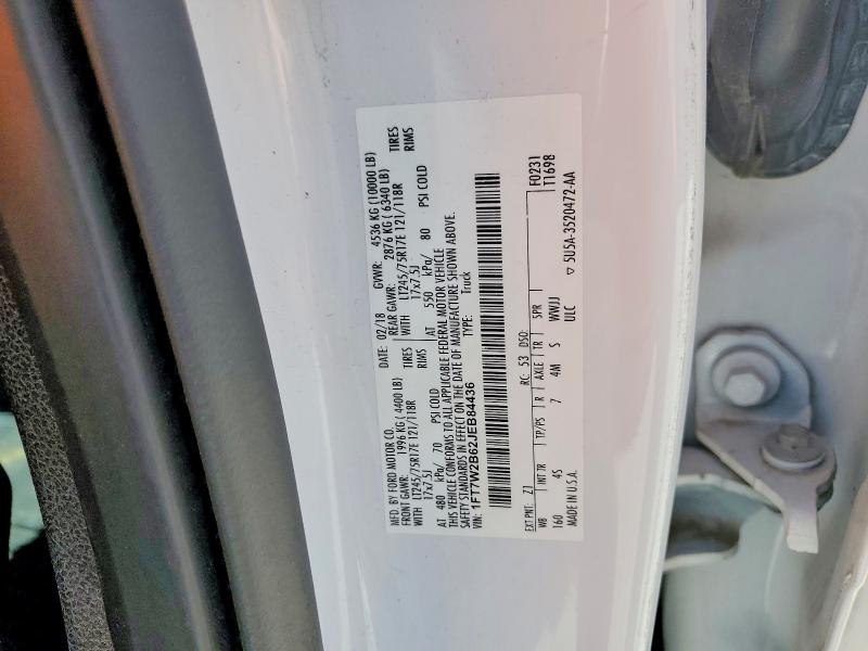 Продаж на аукціоні авто 2018 Ford Super Duty, vin: 1FT7W2B62JEB84436, номер лоту: 48832936