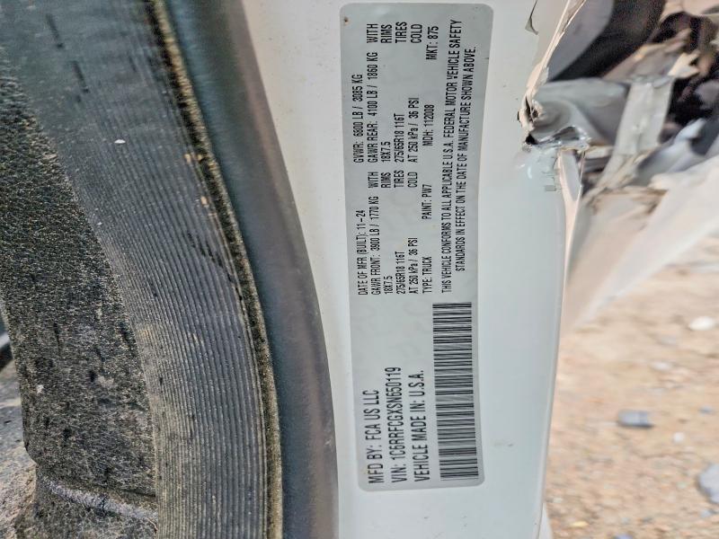2025 Ram 1500 მანქანა იყიდება აუქციონზე, vin: 1C6RRFCGXSN650119, აუქციონის ნომერი: 50953376