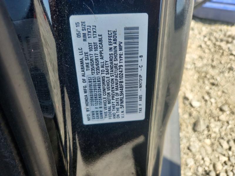 Продажа на аукционе авто 2015 Honda Odyssey, vin: 5FNRL5H48FB102479, номер лота: 50064296