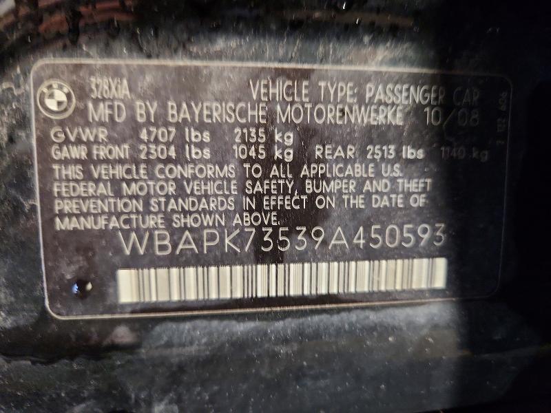 Продажа на аукционе авто 2009 Bmw 328, vin: WBAPK73539A450593, номер лота: 49930096