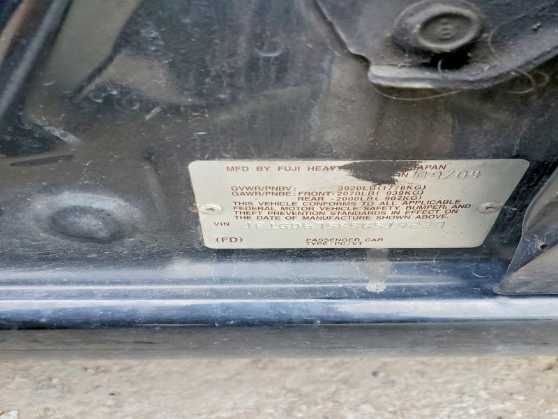 Продаж на аукціоні авто 2005 Subaru Impreza, vin: JF1GD67585G514237, номер лоту: 50016156